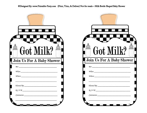 Baby Bottle Black And White Free printable got milk baby