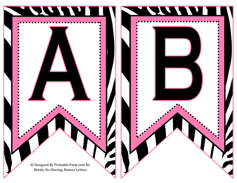 small swallowtail printable banner letters a z numbers 0