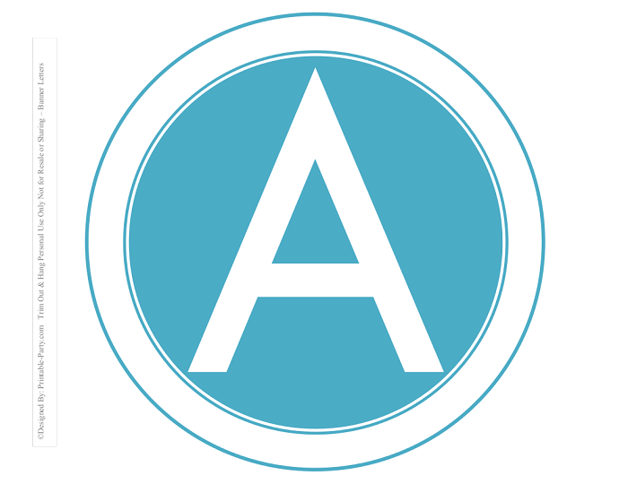 8 inch printable circle banner letters circle alphabet