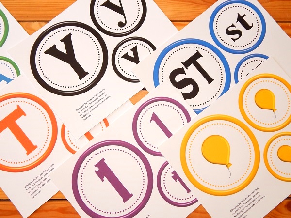 3D Circle Printable Banner Letters A-Z 0-9 | Create A ... 3D Circle Printable Banner Letters A-Z 0-9 | Create A ...