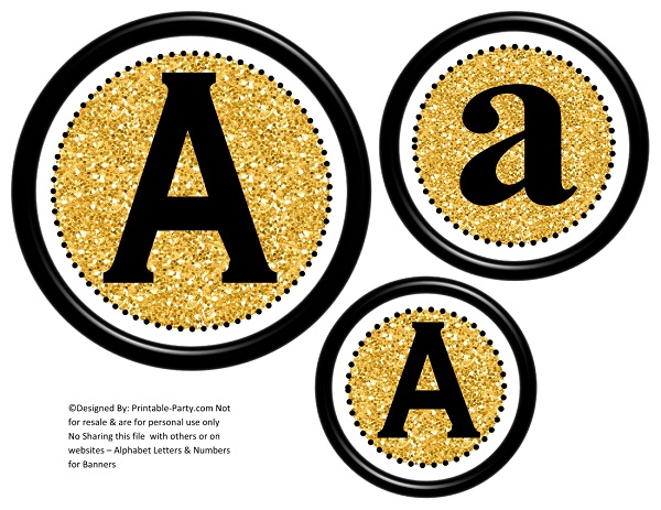 3d circle printable banner letters a z 0 9 create a personalized party banner