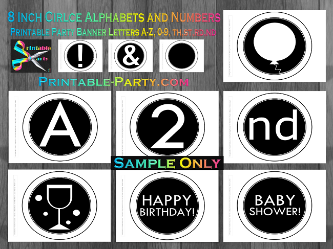 8 inch printable circle