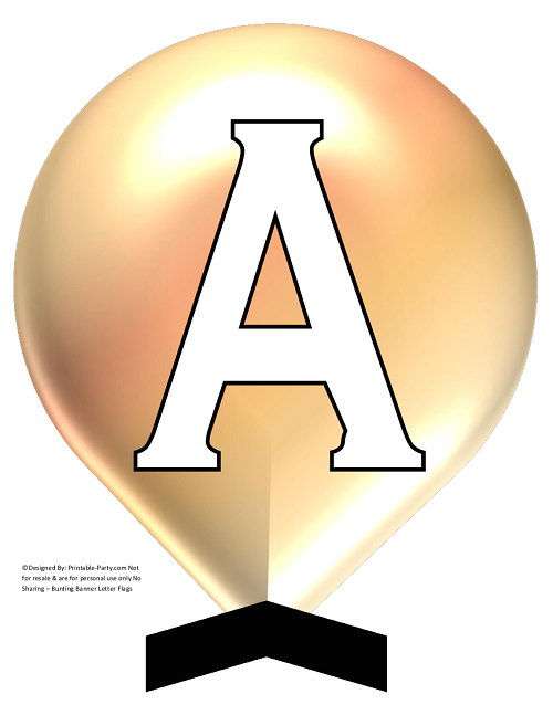 free printable alphabet letters banner flag letter pdf templates