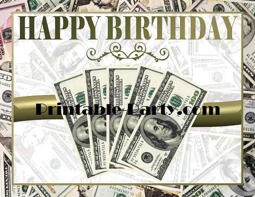 You Print Birthday, Money Invitation, Money Party, Money Birthday