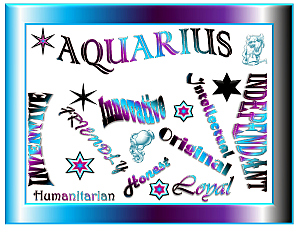 Printable Aquarius Birthday Card Digital Download Aquarius Card Zodiac Birthday Printable