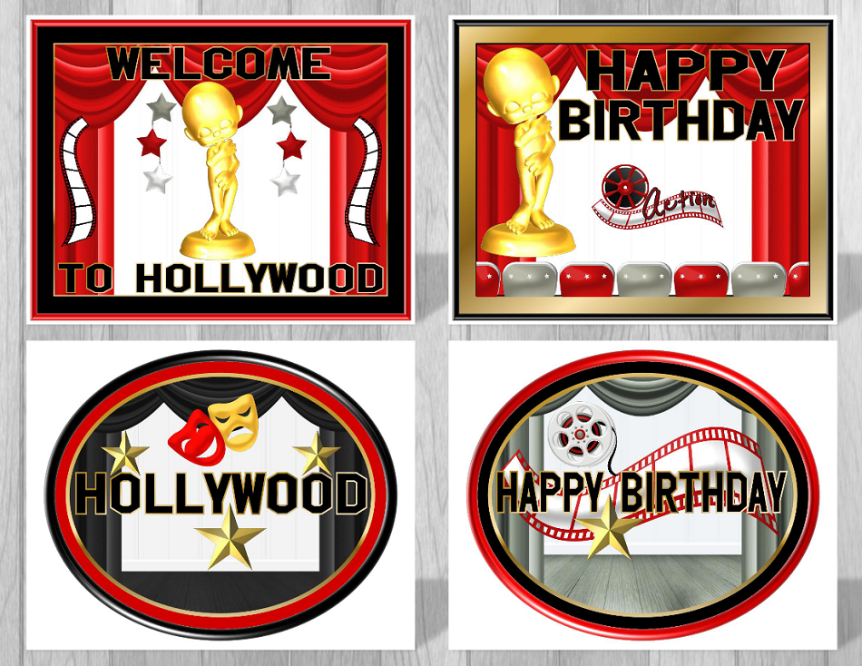 Printable Hollywood Movie Party Supplies