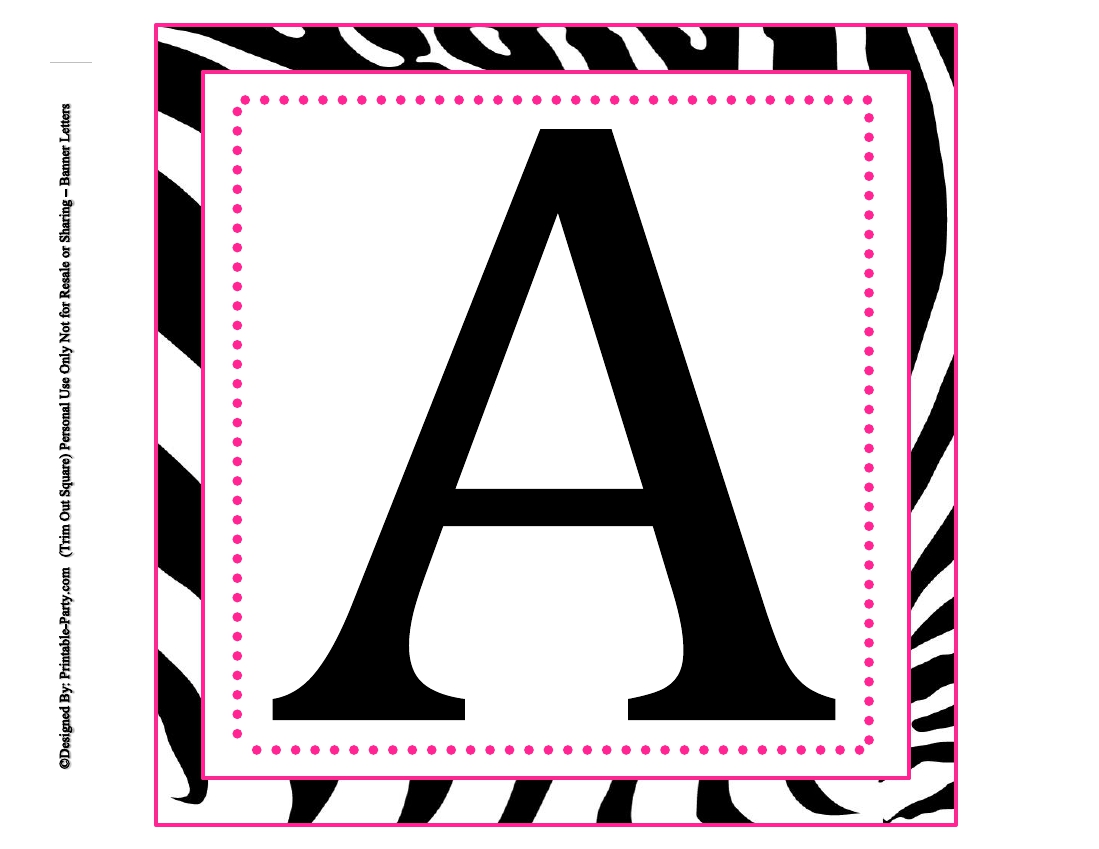 8x8 inch large square printable alphabet letters