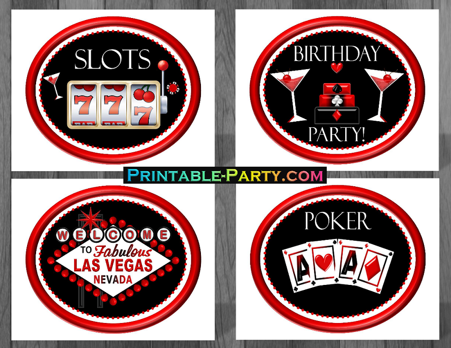 Printable Las  Vegas  Party  Supplies  Las  Vegas  Casino 