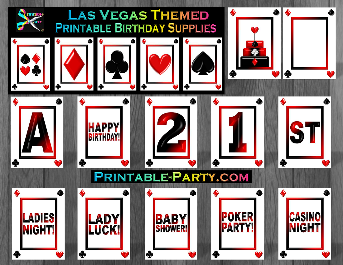 las-vegas-casino-theme-printable-party-supplies-decora - Printable-Party.com