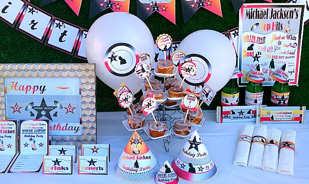 Michael Jackson Printable Party Supplies Invitations Michael Jackson Printable Party Supplies Invitations