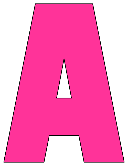 pink printable LETTERS
