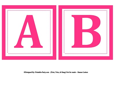 Small Square Printable Alphabet Letters Printable Banner Letters